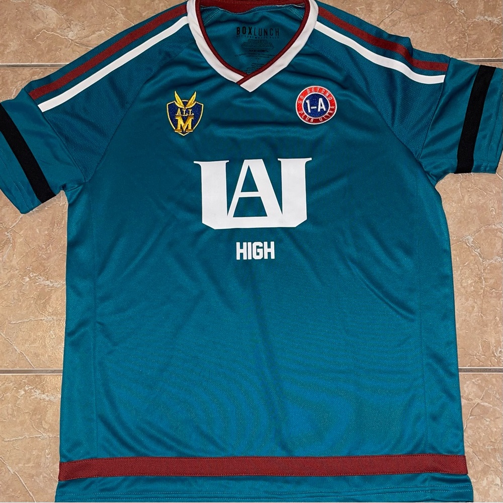 Box lunch blue hero academy jersey